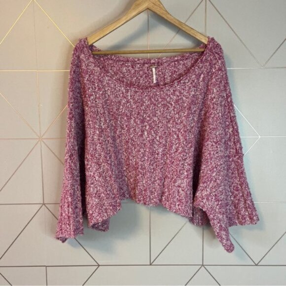 Free People Good Day Pullover Sweater Pink - Picture 2 of 9